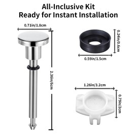 OLPDDZ 2-Pack Chrome Tub Spout Diverter Repair Kit – Universal Bathtub Faucet Replacement Parts, Includes 2 Chrome Valve Stems + 2 Plastic Gates + 2 Cup Seals