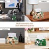 2 Pack Tissue Box Cover Holder, Green and Orange Winter