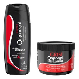 Organogal Shampoo Negro Intenso + Gel Oscurecedor 400ml C/u