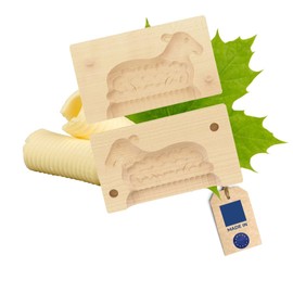 Gravidus H Hofmeister Wooden Lamb Butter Mould Made From Maple Wood 2 Pieces