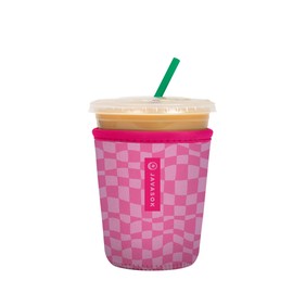 Sok It Java Sok Iced Coffee & Cold Soda Insulated Neoprene Cup Sleeve (Pink Grand Prix, Small: 16-20oz)