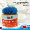 Lola Products Heavy Duty Plastic Mesh Scourers - 3.75" x