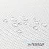 Home Queen White Waffle Bathroom Window Curtains, Water Repellent Rod