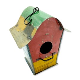Metal Bird House for Hanging 22 x 36 cm Colourful Nesting Box Garden Decoration Birds
