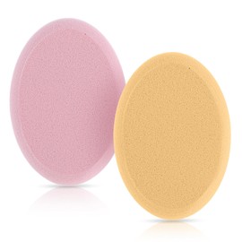 Piriuuo 2 Pcs Oval Makeup Sponges for Foundation, Dry and Wet Foundation Sponge Professional Foundation Applicator Cosmetic Sponges for Makeup Beauty Blender Sponge for Eye Forehead Cheeks Application