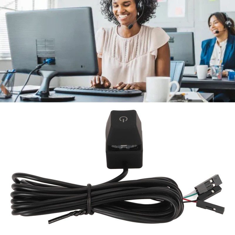 6.6ft PC Power Button, 7 Color Light, Blue Switch Mechanical