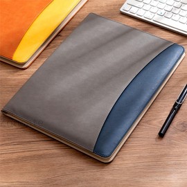 Tissting A4 Clipboard Folder, Leather Business Document Case Bag Portfolio Folder A4 Clipboard Business Portfolio File Folder with Cover for Resume, Interview, School, Office