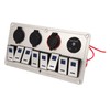 Rocker Switch Panel 8 Gang 12‑24V 5 Pin Blue Light