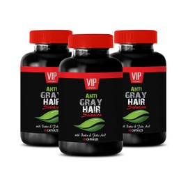 grey hair 180 supplement - ANTI GRAY HAIR FOR MEN AND WOMEN - GET YOUR STYLE BACK - STOPS GREY HAIR CHANGE - gray hair away - thinning hair products - horsetail herb for hair growth, 3Bot 180 Caps