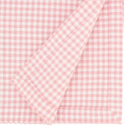 Saro Lifestyle Traditional Gingham Table Runner, Pink, 16"x72"