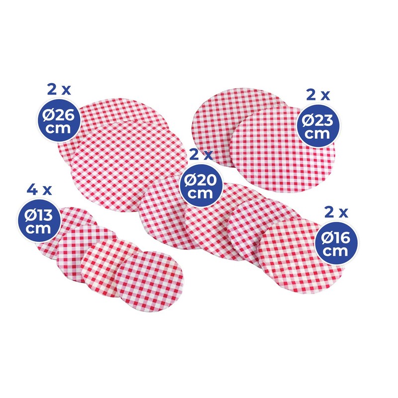 Maximex Pot Cover Set Karo Klassik 12 Pieces Polyethylene Red