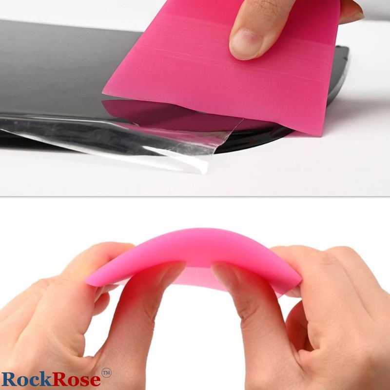 RockRose Pink PPF Squeegee Angled - 4 x 3 inches