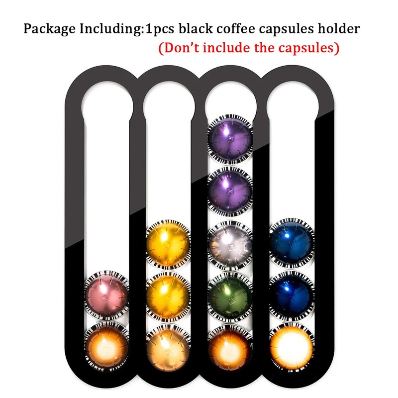 Coffee Capsule Holder for VertuoLine Pods – Self-Adhesive Acrylic Wall