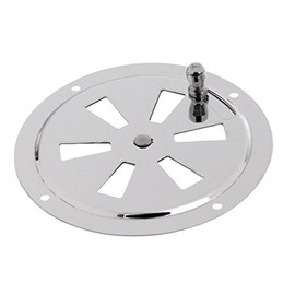 SeaLux Marine Round Butterfly Vent with Side Knob Stainless Steel in 5" for Companionway Door, Cockpit and Cabin Ventilation