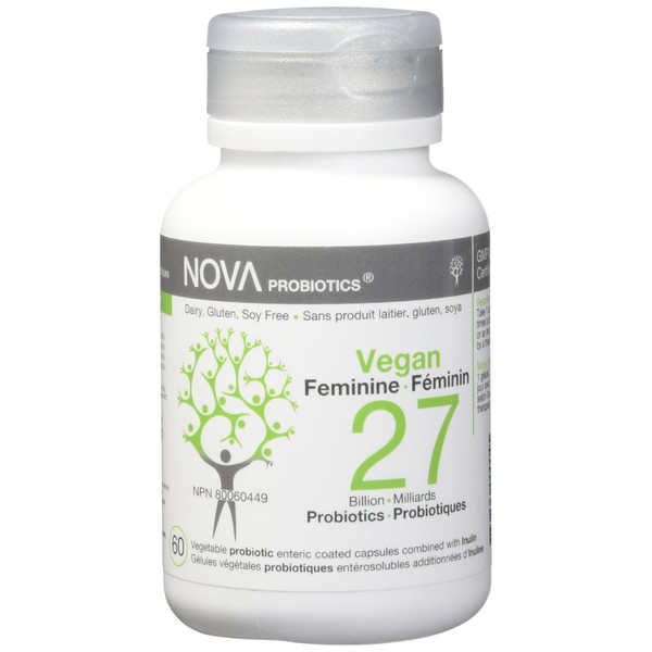 Nova Probiotics Vegan Feminine 27 Billion 60 Vcaps