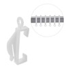 Fuyamp 50 Pcs Plastic Curtain Hooks, White Curtain Track Glider