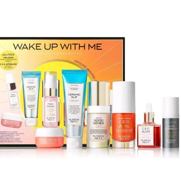 Sunday Riley Wake Up With Me Complete Brightening Morning Routine