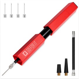 SPORTBIT Ball Pump for Sports - Basketball, Soccer, Volleyball, Football - Portable Hand Pump with Storage and Extra Needles