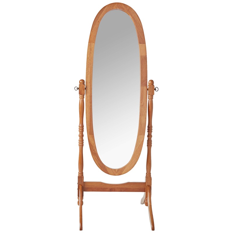 Crown Mark Cheval Mirror, Oak
