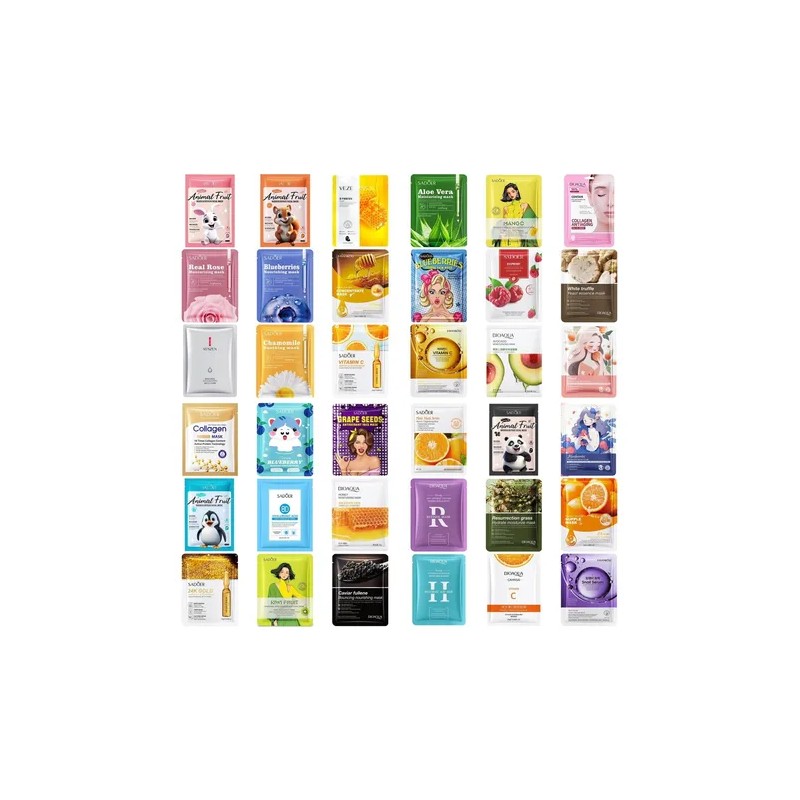 Pack De 200 Piezas Mascarillas Faciales Surtidos Coreanas