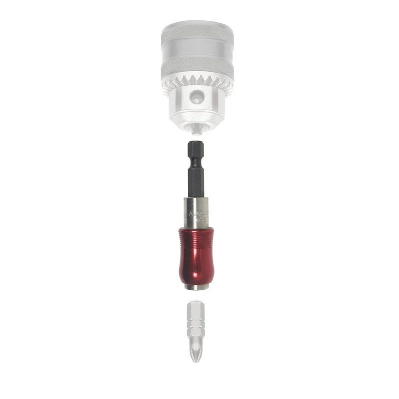 Connex COXT973211 Universal Magnet Holder with Quick-Change Chuck, Silver/Grey/Red, 1/4-Inch