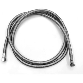 PENDEJATO Stainless Steel Hose 2 m Length 9/16 Inch Inner Thread 9/16 Inch Female Thread Especially for Bidet "Eb009dc-White (Chrome-Plated)", Can Not Be Used for Other Bidets