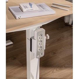 MaxTrack Clampable Power Strips, Table Leg Mount - NVZ5WL Innovative Design for Convenient Access, Easy Installation without Tools, Holder Power Strip, Table Leg Holder