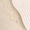Gold Necklace for Women,Dainty 14k Gold Plated Pearl Pendant Necklace