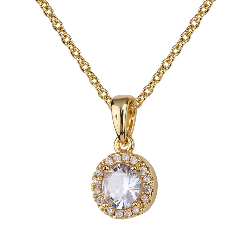 LuckyLy Set de Joyería para Mujer Oro 14k con Zirconia