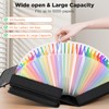 Zannaki Accordion File Organizer with Binder, Portable 24 Pockets Expanding