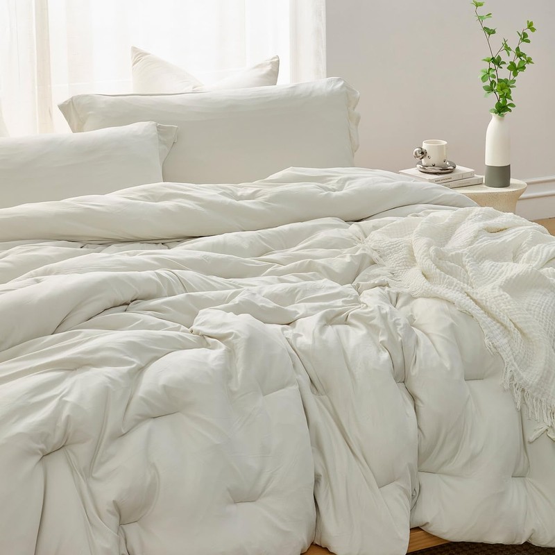 Coma Inducer Summertime Thick Oversized Queen Comforter Set - White