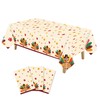 YQUQWN Turkey Thanksgiving Decorations, Disposable Tablecloth, Plastic Table Cover for