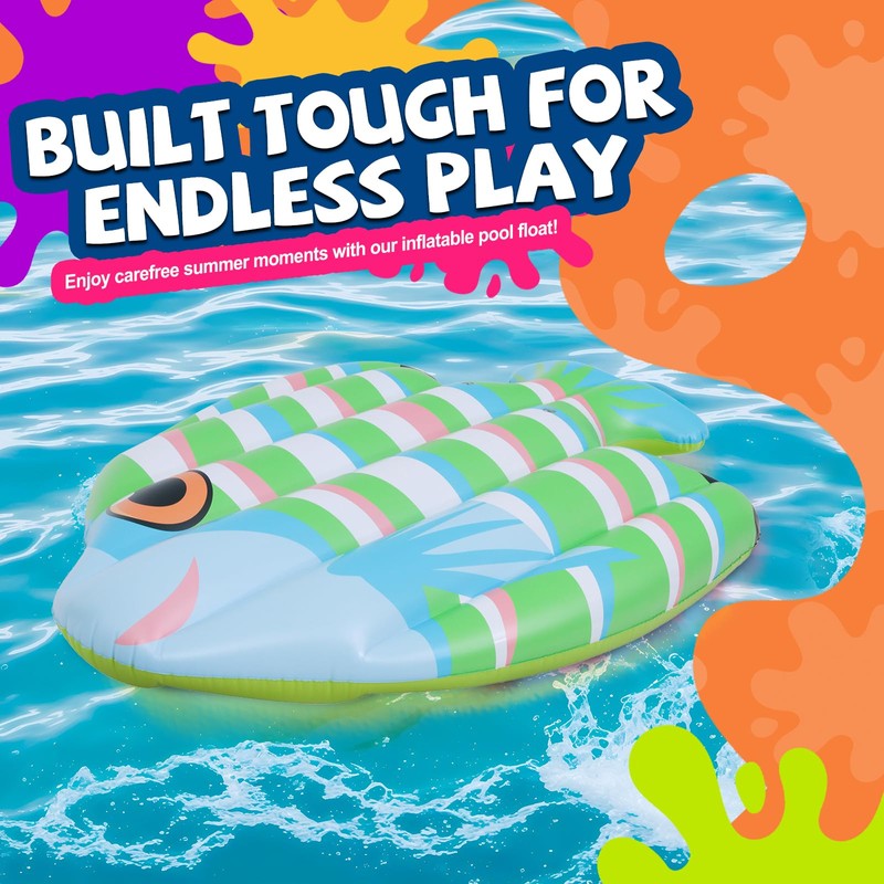 DIMAR GARDEN Inflatable Pool Fish Float, Adult Pool Raft Floaties