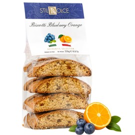 Stildolce Blueberry and Orange Italian Biscotti Cookies| Made in Tuscany, Italy| Classic Semi-Soft Gourmet Biscuits No Preservatives 8.8 Oz