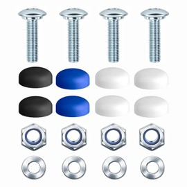 Motorcycle License Plate Screws with Caps Set of 4 M5 x 16 mm [Discreet & Safe] Number Plate Screws Number Plate Motorcycle Number Plate Screws Mounting Number Plate with Cover Caps