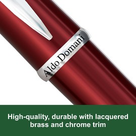 Monteverde USA Aldo Domani Rollerball Pen - Red, Smooth Writing, Italian-Inspired Elegance