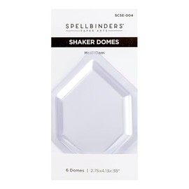 Spellbinders SCSE-004 Hexi-Gem Shaker Dome - 6 Pack