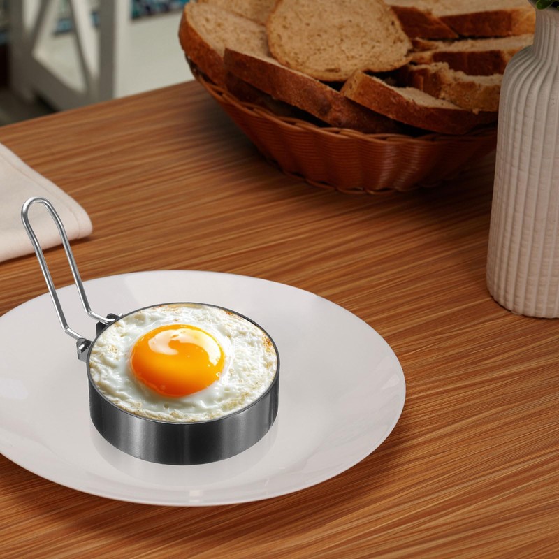 HARFINGTON 6Pcs Egg Rings 4" Stainless Steel Nonstick Round Pancake
