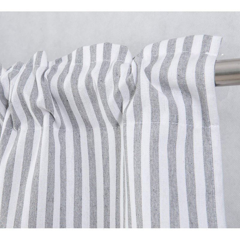 Annlaite Stripes Textured Drapes Stripe Pattern Valance Curtains Light Reducing