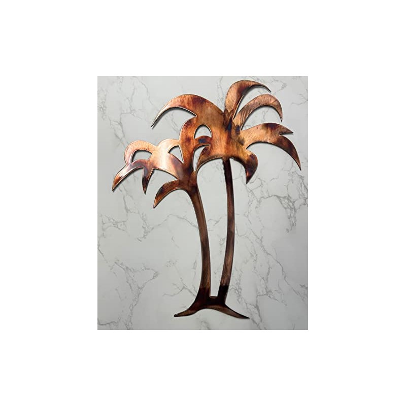 Double Palm Tree Metal Wall Art Décor