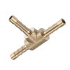 X AUTOHAUX 3 Pcs 4mm 0.16" Brass Car Barb Hose