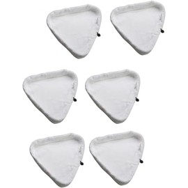 Haogo Steam Mop Pads,6 pcs Universal Washable Triangular Microfiber Cleaning Pad Cover Washable Cloths for X5 Steam Mops and H2O