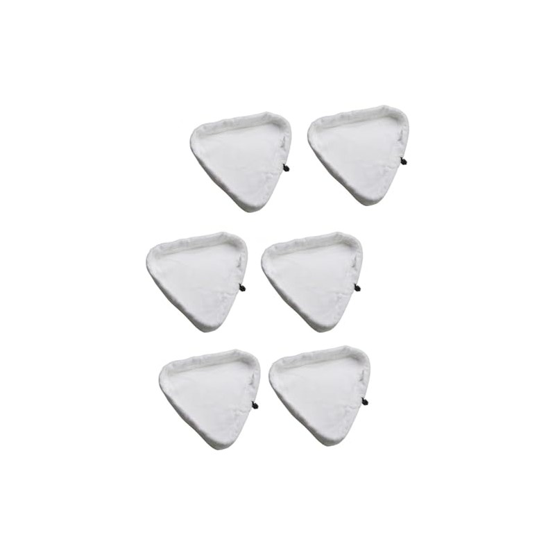 Haogo Steam Mop Pads,6 pcs Universal Washable Triangular Microfiber Cleaning