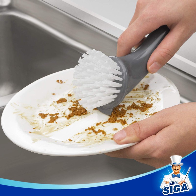 MR.SIGA Pot and Pan Cleaning Brush, Dish Brush for Kitchen,
