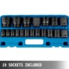 VEVOR Impact Socket Set 1/2 Inches 19 Piece Impact Sockets,