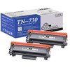 TN730 Toner Cartridge Compatible 2 Pack TN-730 Black Replacement for