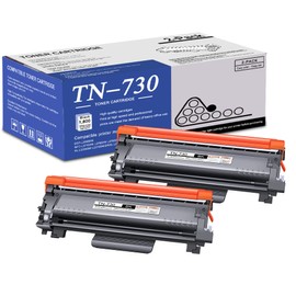 TN730 Toner Cartridge Compatible 2 Pack TN-730 Black Replacement for Brother TN730 TN-730 for Brother DCP-L2550DW MFC-L2710DW L2750DW L2750DWXL HL-L2350DW L2390DW L2395DW Printer