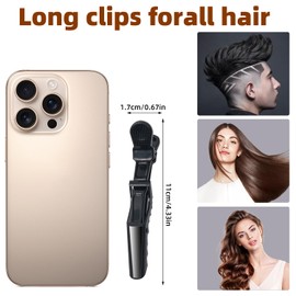 24 Stück Haarclips,Alligator clips haarklammern,friseurbedarf haarklemme,hair clips for styling,no trace haarklammer mit silikonband, abteilklammern friseur,haarclips locken fixieren