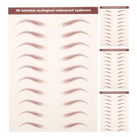WOONEKY 4 Sheets Natural Eyebrow Transfer Hair-like Temporary Brow Tint for Women