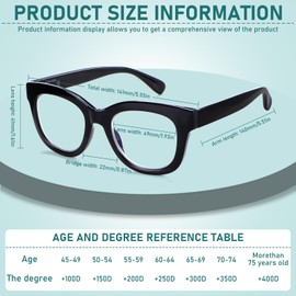 CHOFILORD Progressive Multifocus Reading Glasses for Women Men Blue Light Blocking Computer No Line Multifocal Readers (A5 Multicolor, 2.5, Diopters)